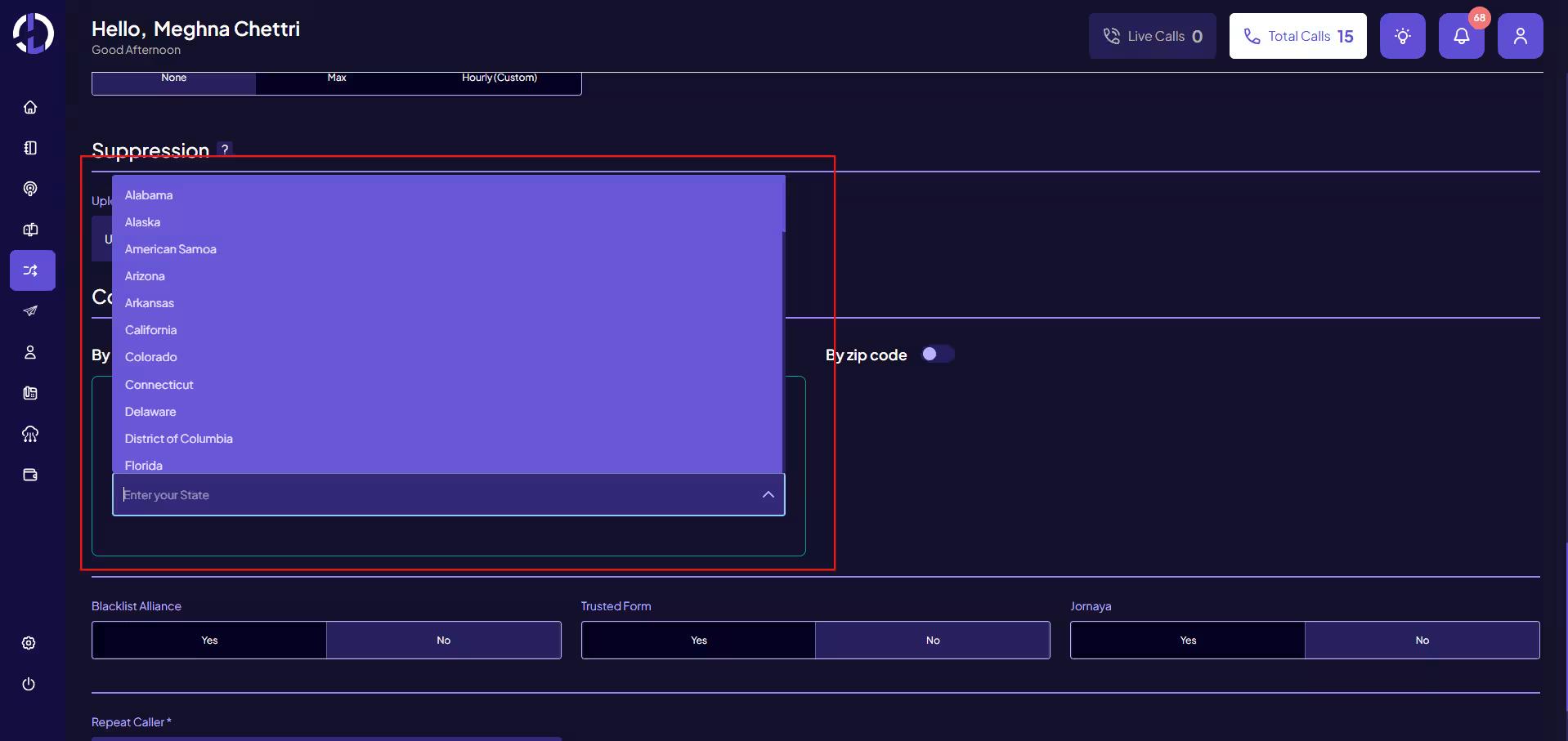 Step 2: Select State